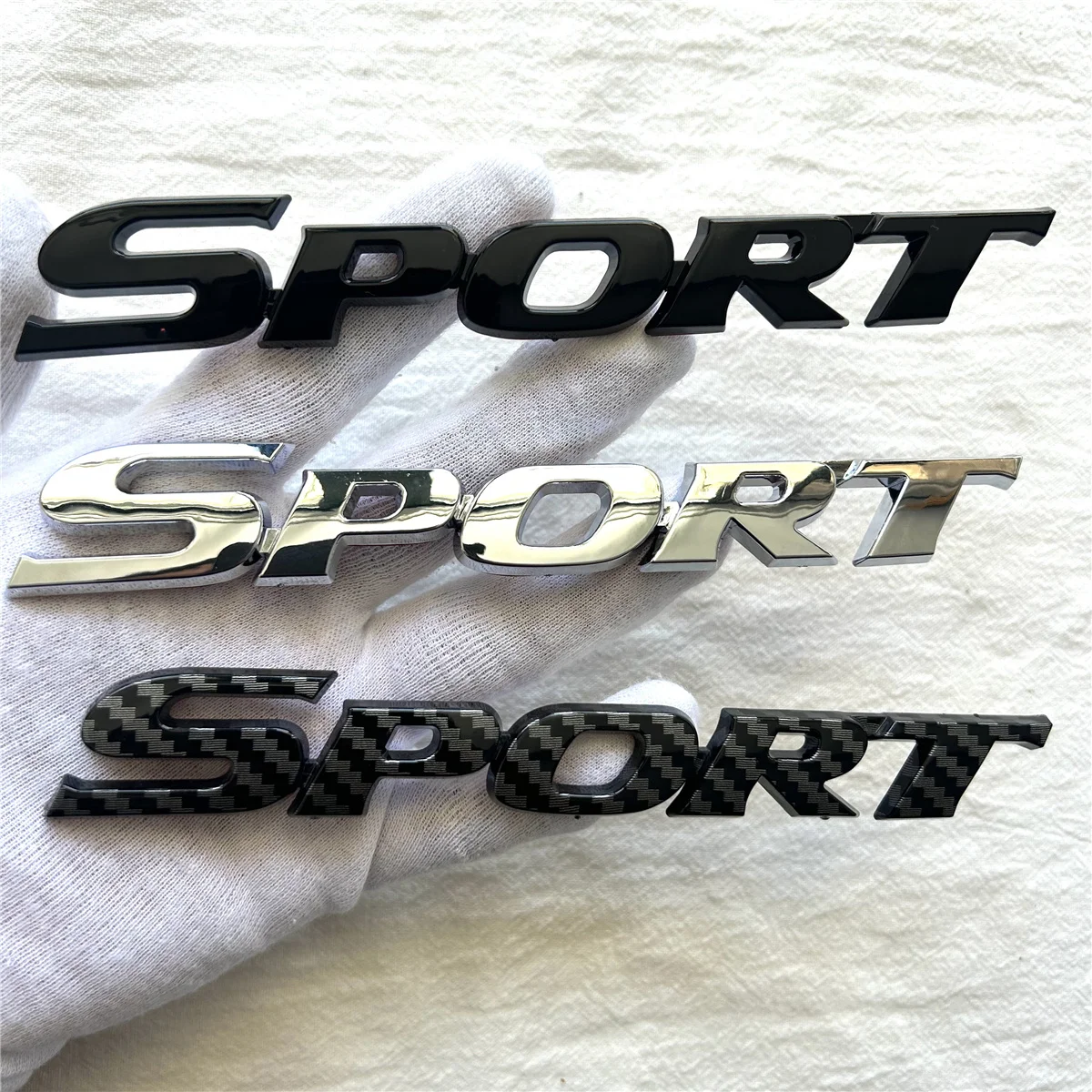 

1pc SPORT plastic ABS car logo is suitable for body trunk tail side sticker decorative decal accessories