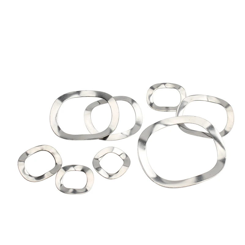 M3 M4 M5 M6 M8 M10 M12 M19 M23 M25 M27-M41 304 Stainless Steel Wave Washer Three Wave/Five Wave Crest Type Gasket Spring Washer