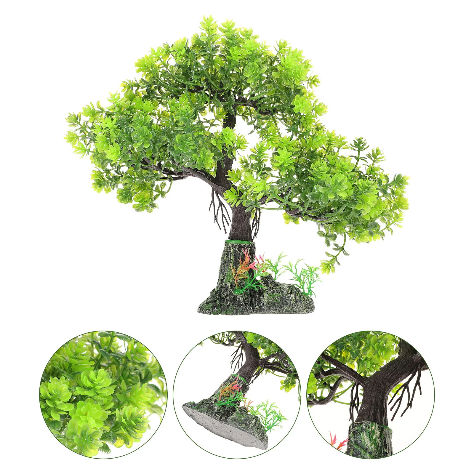 

Realistic Resin Fake Tree Aquarium Decor Delicate Aquarium Plant Small Fish Tank Supplies Household Office Decoration