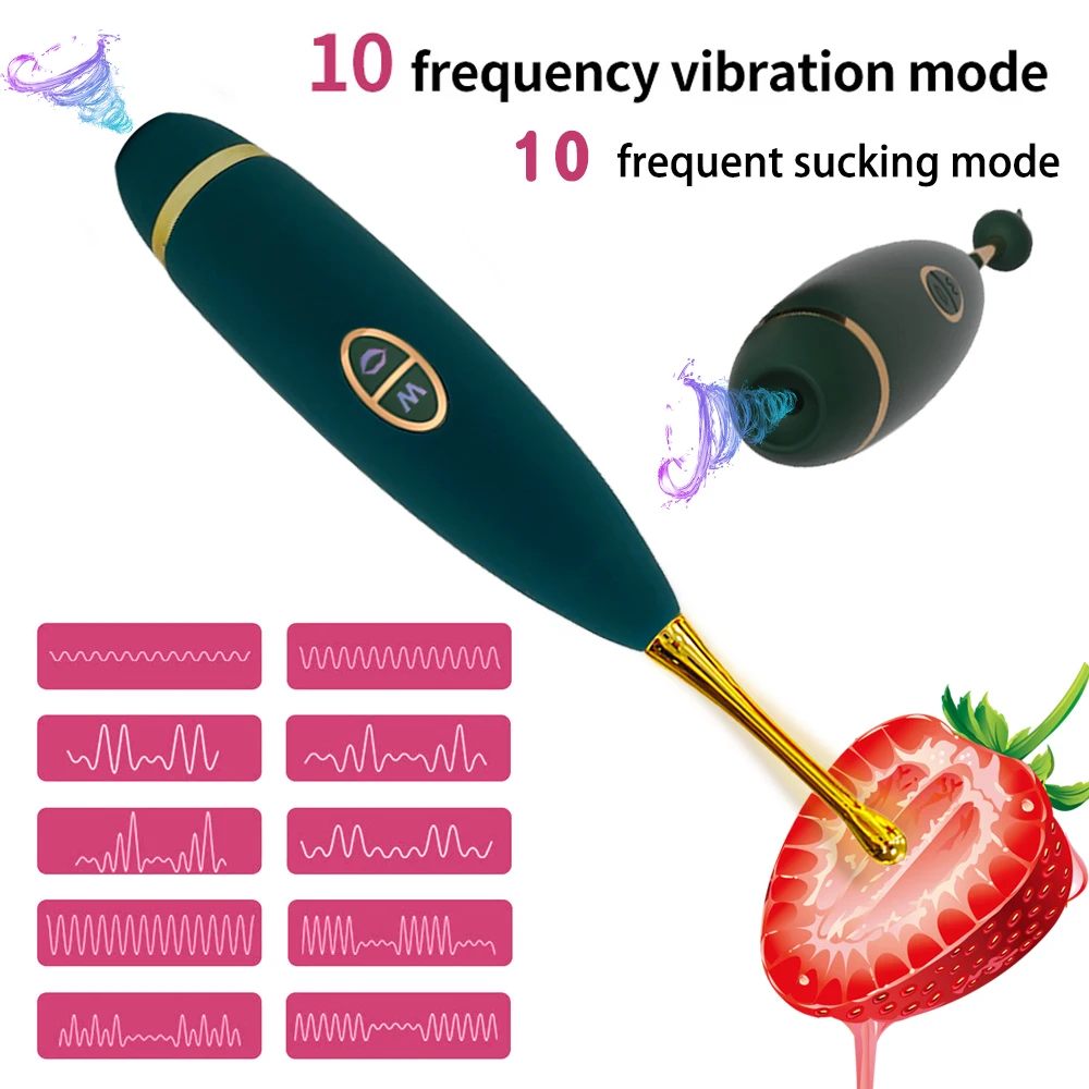 Powerful Sucking Vibrator Dildo Magic Wand Sex Toys for Women 10 Modes Clitoris Stimulator G Spot Vagina Massager Adult Sex Toy