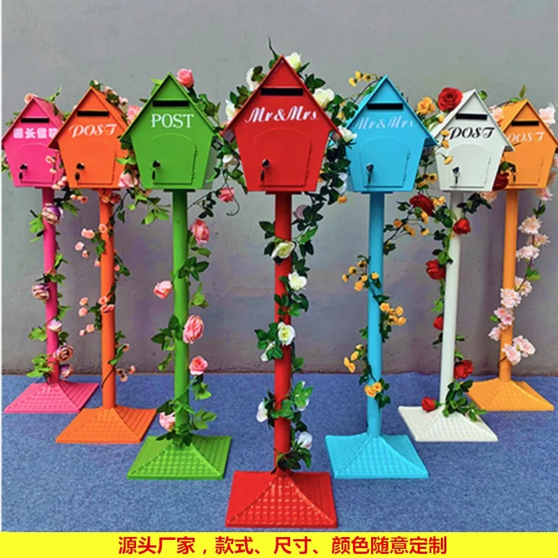 American country wrought iron cottage creative mailbox decoration ornament kindergarten garden crafts Internet celebrity shootin