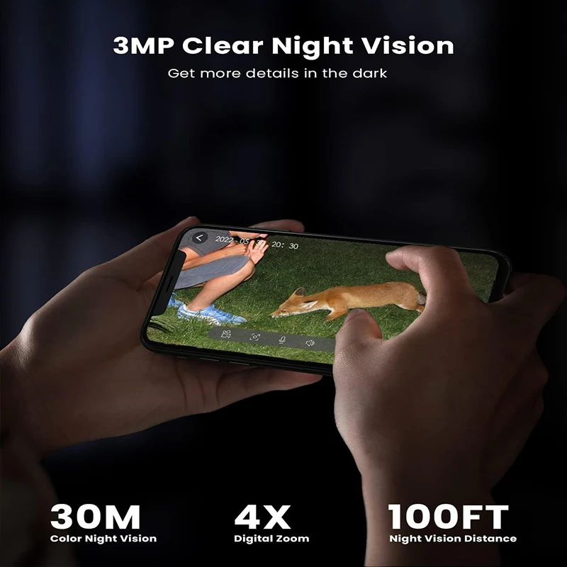 ieGeek 5MP Wireless Outdoor WiFi Surveillance Camera, Solar Camera, 360 Degree Camera, Human PIR Detection, Colour Night Vision image 5