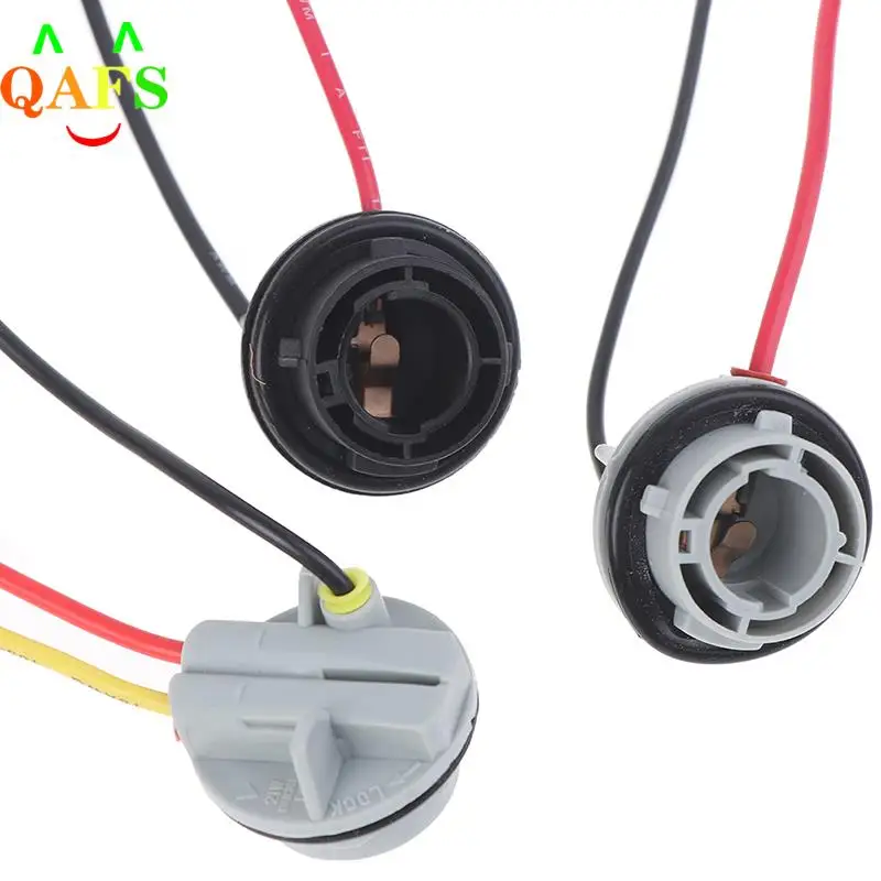 Suporte da lâmpada do soquete BAY15D, Conector Base para Luz de Freio, Acessórios plásticos do carro, 1156, 1157, P21, 5W, 2Pcs