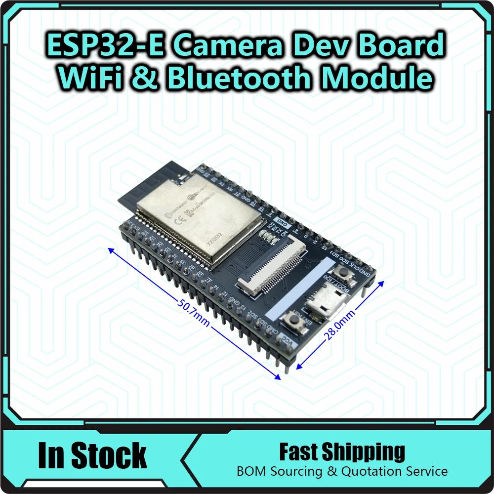 ESP32 CAM Camera Module ESP32 Board with Camera Wi-Fi Bluetooth Module for Arduino IDE C Python Code OV3660 WSP32-E