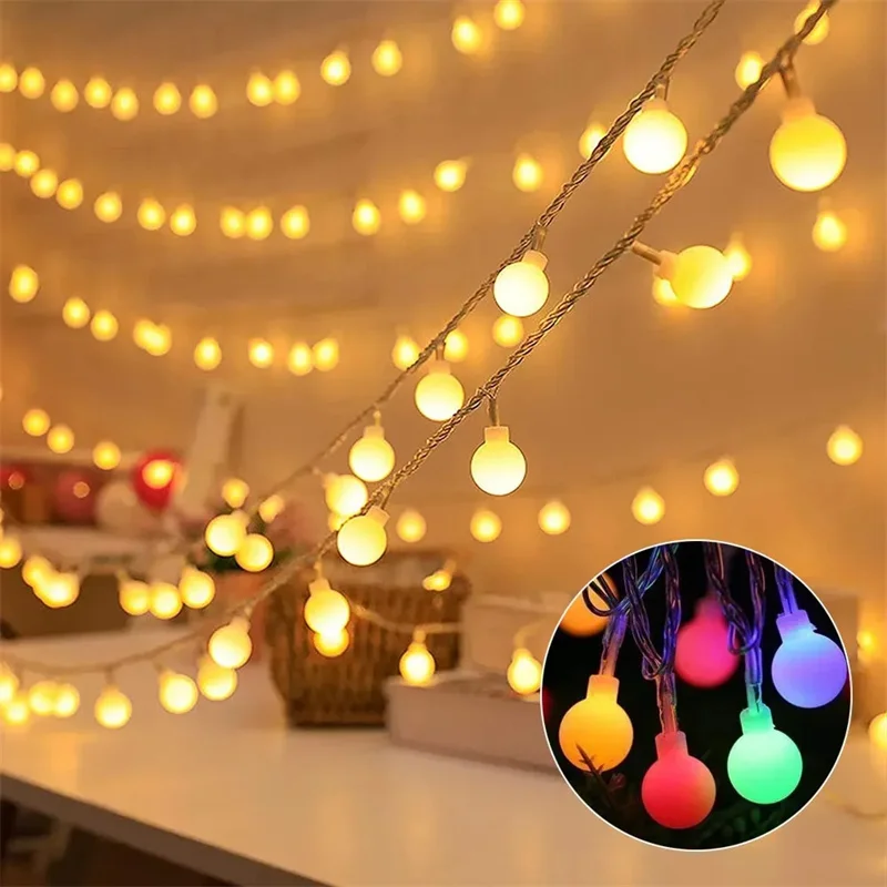 10M 80LED Wedding Decoration Natal Christmas Led String Lights Decorative Wedding Garland Ball Lights Christmas Tree Home Decora