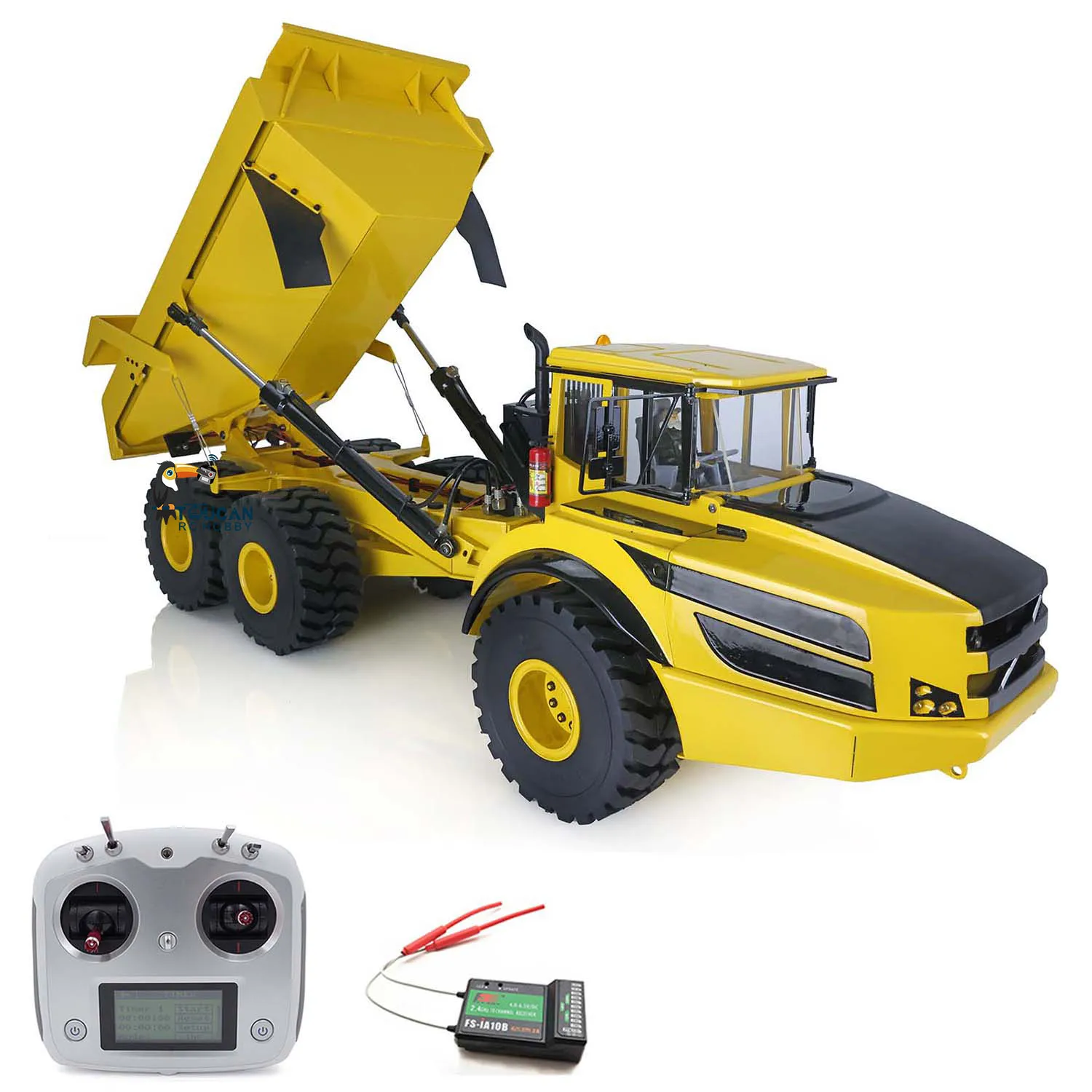 In Stock Toys 1/14 Scale A40G Metal Articulated RC Hydraulic lifting Truck Dumper Light Sound Radio Machine Car Vehicle Hobby