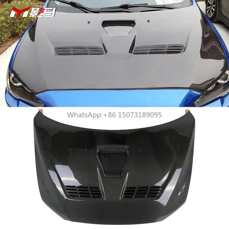 

Evo Style New Carbon Fiber Engine Hood for Mitsubishi 10th Gen Wing God Carbon Fiber Engine Cover