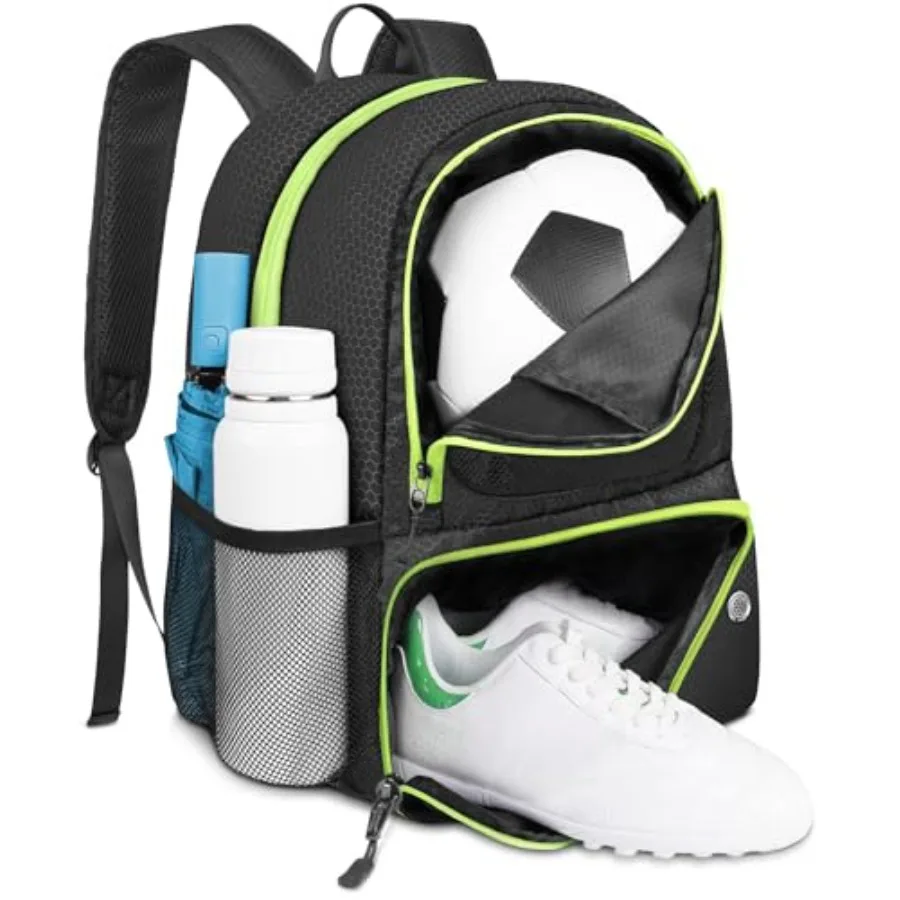 

Soccer Backpack with Ball Holder Water resistant Sport Equipment Bags Fit Basketball Volleyball Football