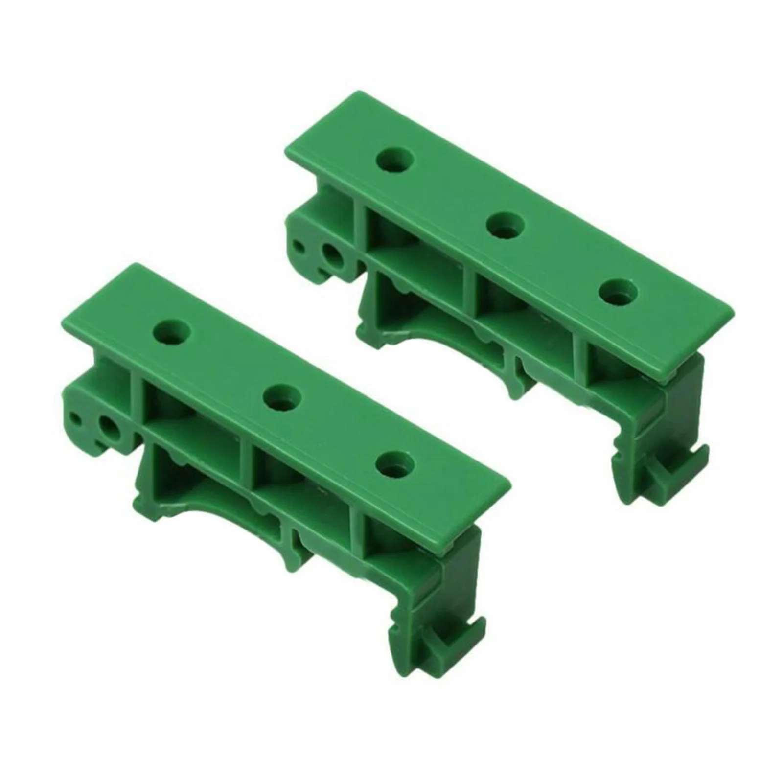 1 Sets PCB DIN C45 Rail Mount Adapter PCB Mount Bracket Clips Mount Holder 35mm Mounting Rails Plastic Hole Pitch 2.5 Cm