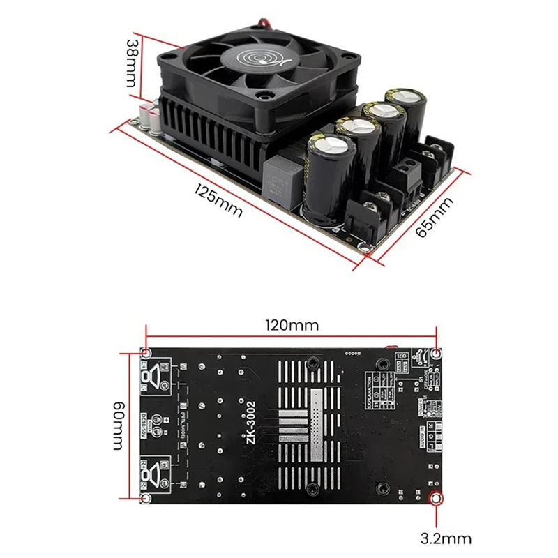 لوح مضخم صوت رقمي TPA3255 ، مكبر صوت ستيريو ، صوت أحادي ، مكبر صوت ، شو x 2 ، PBTL ، شو