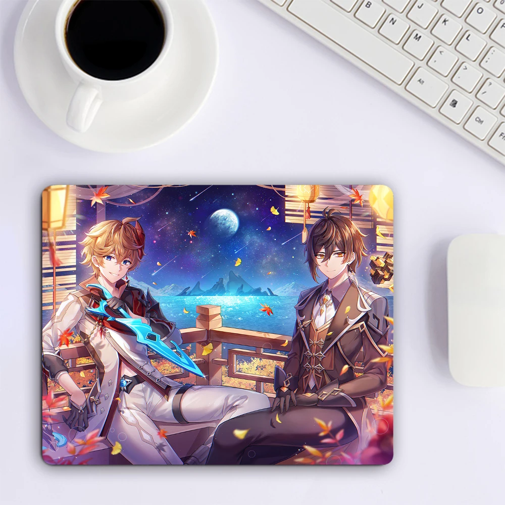 Genshin Impact ZhongLi Small Mouse Pad Computer Gaming Accessories Keyboard Mouse Mat Laptop Office Desk Pad PC Gamer Mousepad