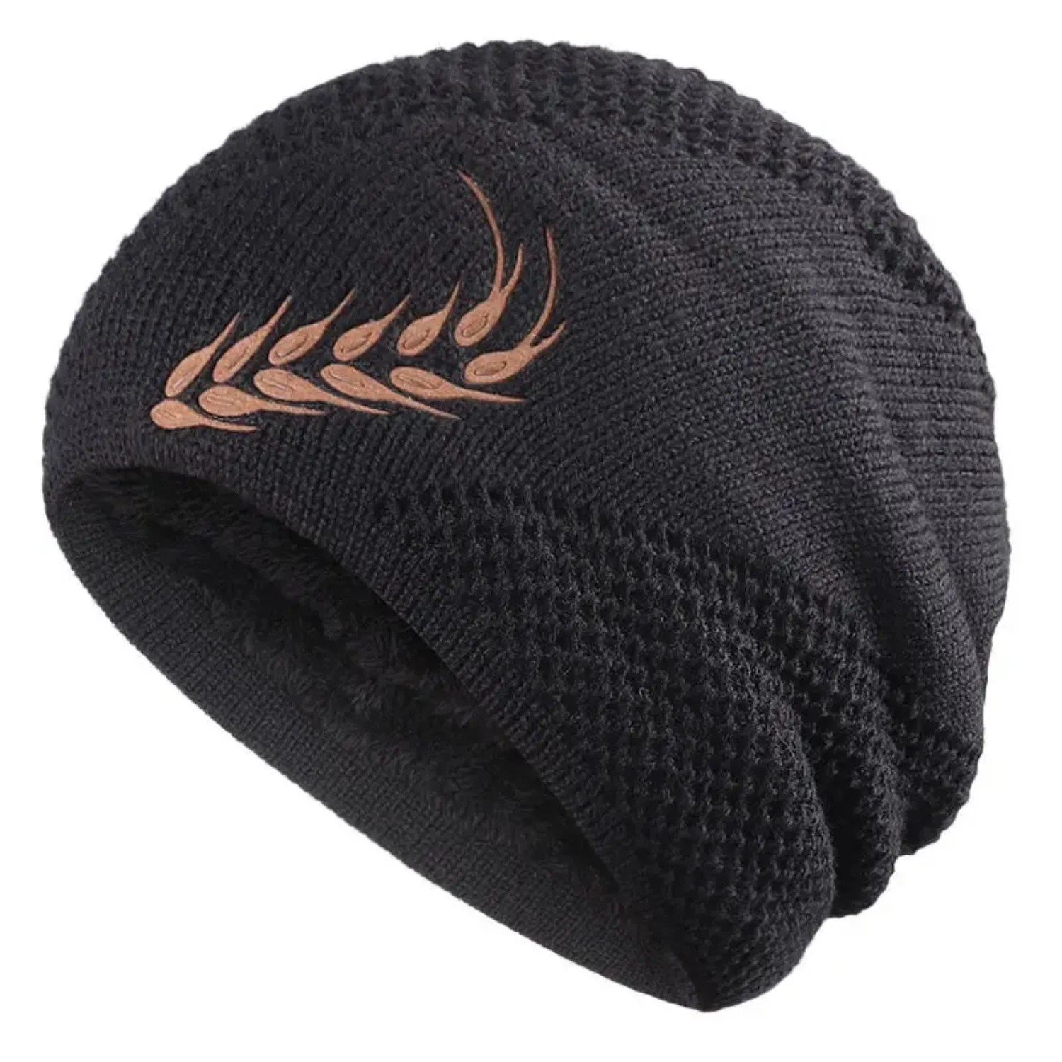 Korean Men's Wool All-match Beckham Knitted Hat for Autumn and Winter, Fleece Lined for Warmth