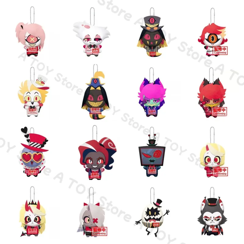 10cm Anime Hell Inn Cotton Doll Hazbin Hotel Lucifer Peripherals Toy Hot Movie Cute Imitation Plush Doll Pendant Gift For Kids