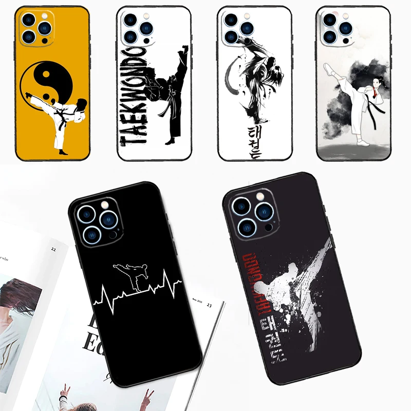 Kung Fu Taekwondo Karate Case For iPhone 15 16 14 Plus 11 12 13 Pro Max Mini X XR XS Max 7 8 Plus Back Cover