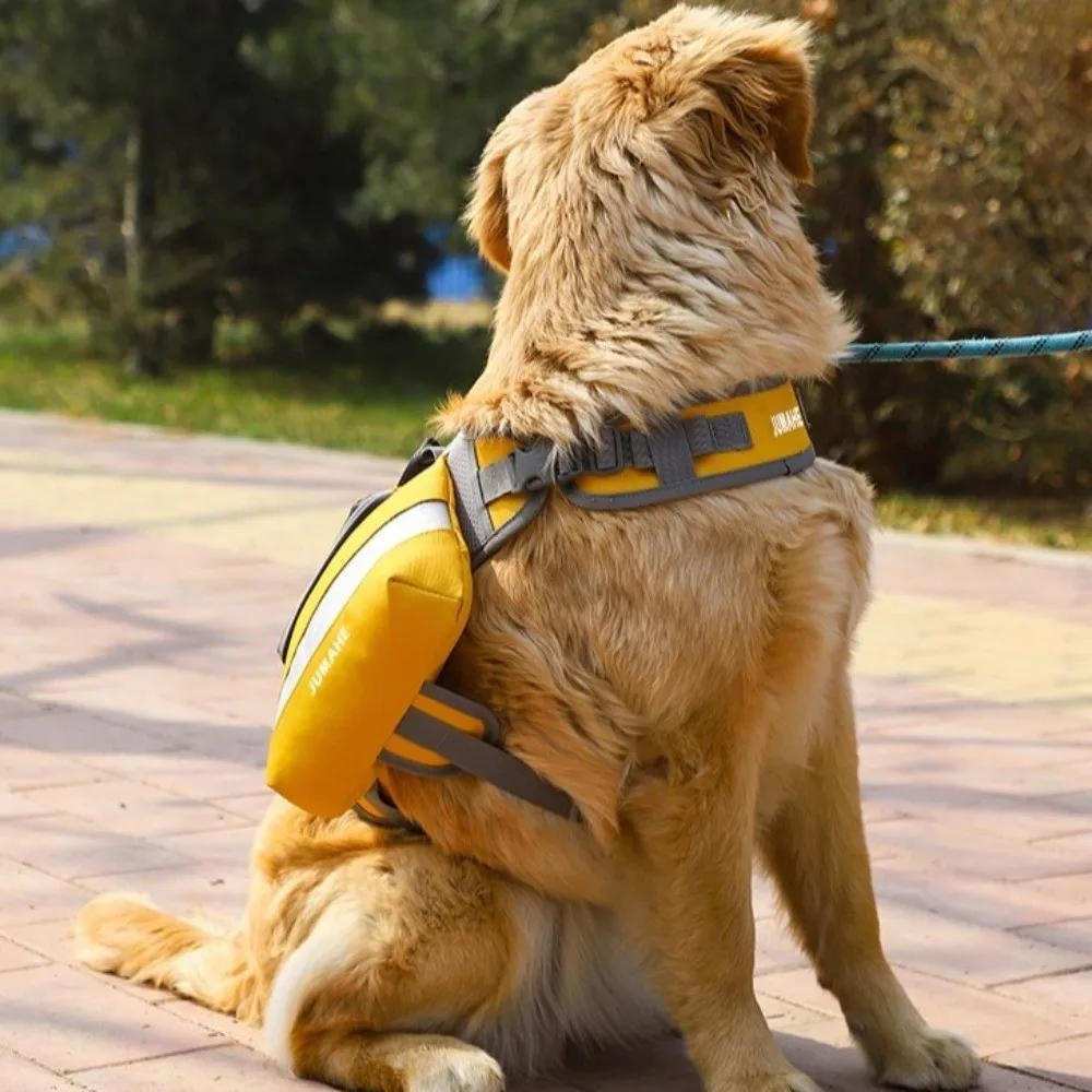 

Large Capacity Dog Training Backpack Reflective Side Pocket Dog Snack Bag Double Pack Adjustable Dog Harness Saddlebag