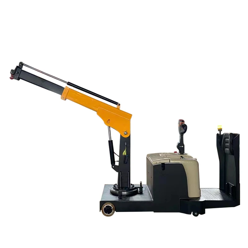 Telescopic Telehandler Customized Stacking Machine 1200kg 3m Mini Electric Battery Mounted Crane Boom Forklift Truck
