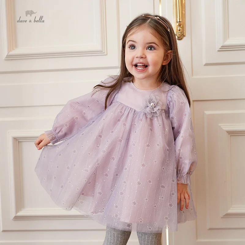 Dave Bella Girl's Dress Children's Autumn Princess Dress Charm Sweet Classy Lovely Fashion Party Outdoor DB3236241