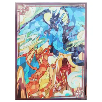 60 STKS HOLO Anime Kaarthoezen 66x91mm Bordspel Kaarten Protector Card Shield Dubbele Kaart Cover voor PTCG/PKM/MGT WS Trading Cards