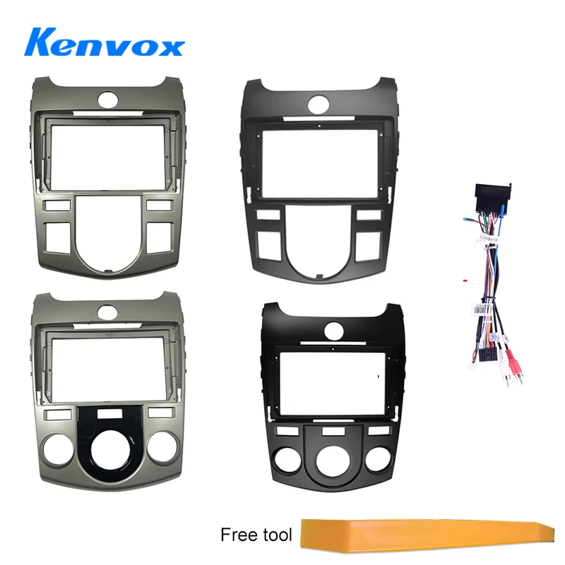9inch For KIA Cerato Forte 2009-2017 Car Radio Fascias Android MP5 Stereo Player 2Din Head Unit Panel Frame