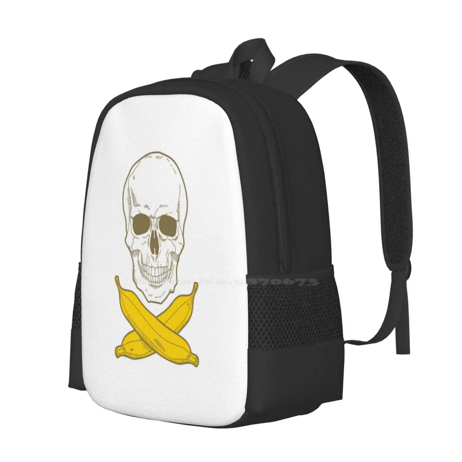 Banana Pirate Hot Sale Schoolbag Backpack Fashion Bags Humor Pirate Yellow Banana Skull Calendars