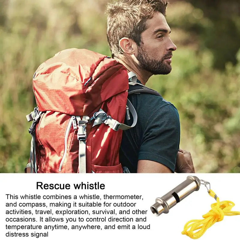 1pc New Arrival Silver Metal Whistle With Neck Chain English London For Polices Bobby Judge Security For Outdoor First Aid Tool