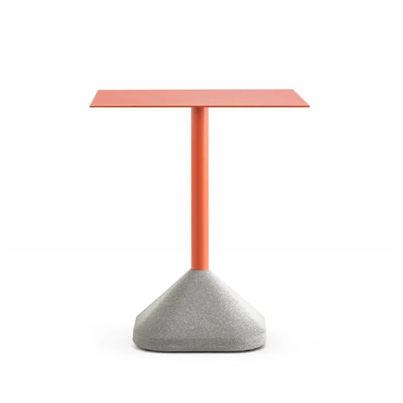 Modern minimalist kafe çimento masa, kare masa, dış mekan masası