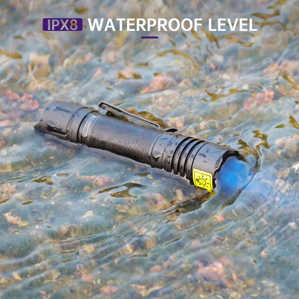 Sofirn SF16 UV Flashlight 365nm SST08 Portable 18650 USB C Rechargeable Ultraviolet Torch for Detection/Pet/Urine/Stains IPX8