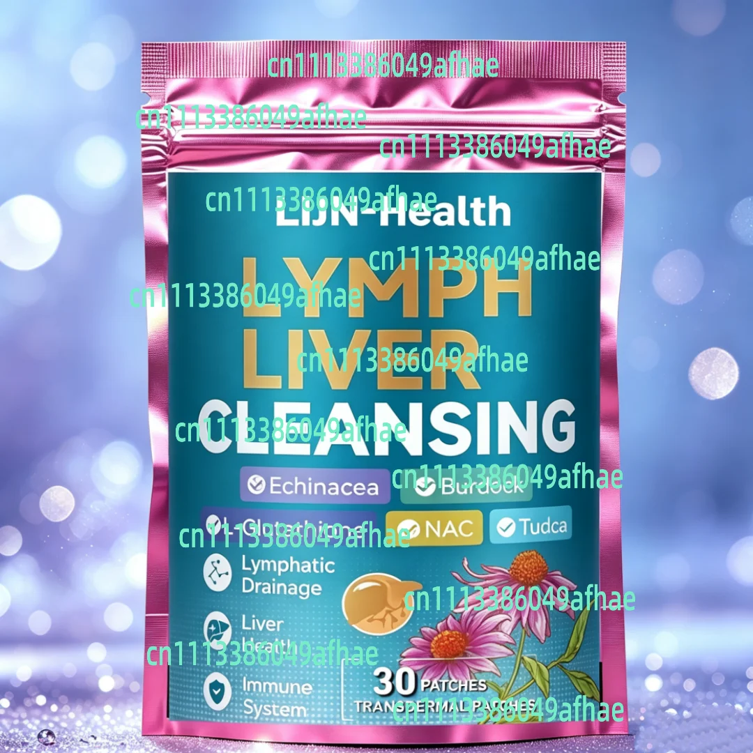 30 Patches Lymph-Liver Cleanse Detox Transdermal Patches With Milk Thistle, Echinacea Artichoke Lymphatic Drainage Liver Repair