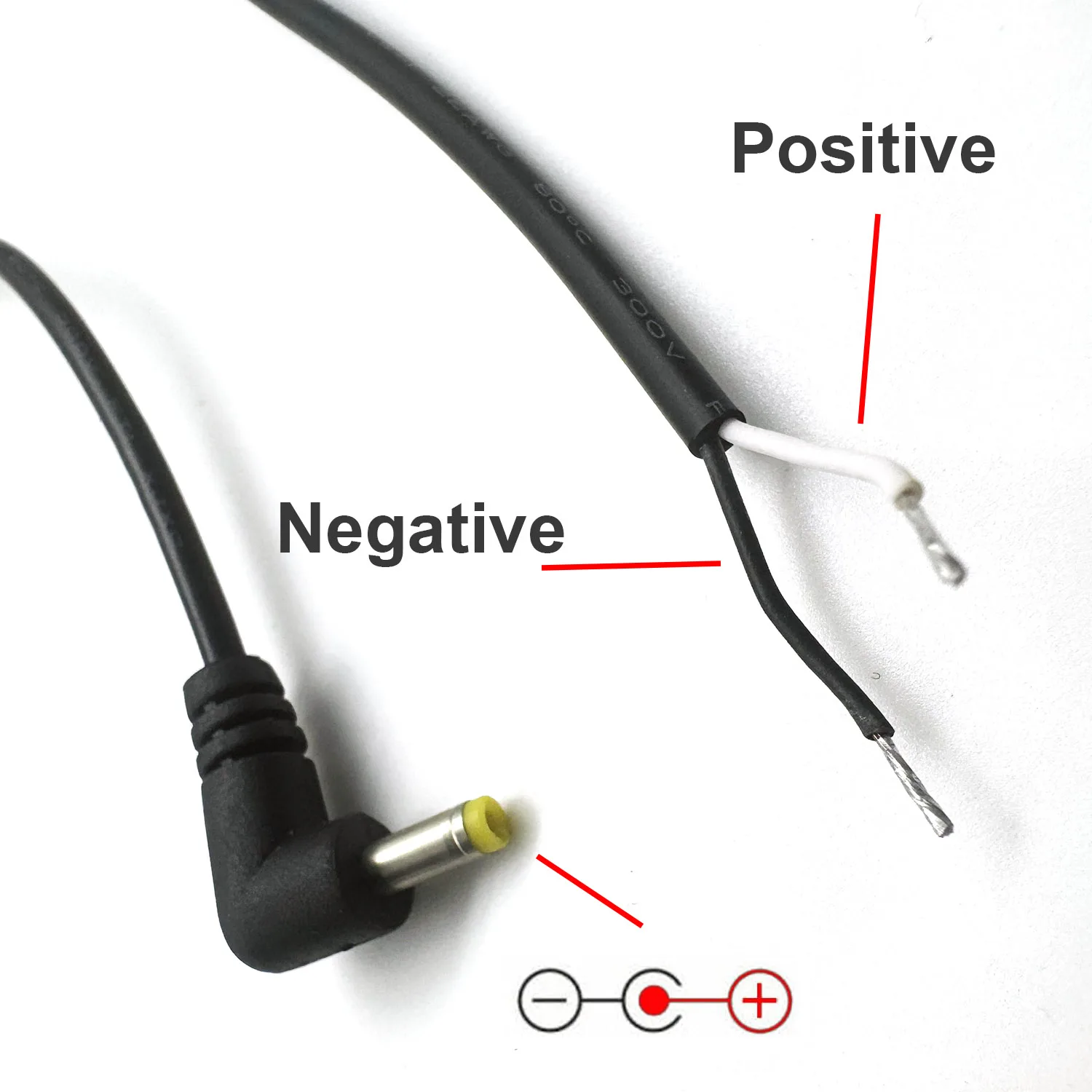 2pcs Right Angle DC Power Cable 4.0mm 1.7mm 90 Degree Plug 12V 24V for CCTV Camera LED Strip Light Router Dash Cam Power Cord