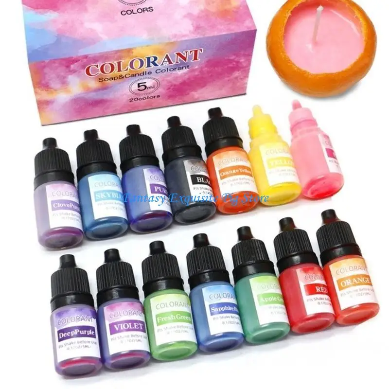

20 цветов, свечи, красители, пигмент, ароматизированный жидкий краситель, пигмент, форма для свечи, мыло, окраска, ручная