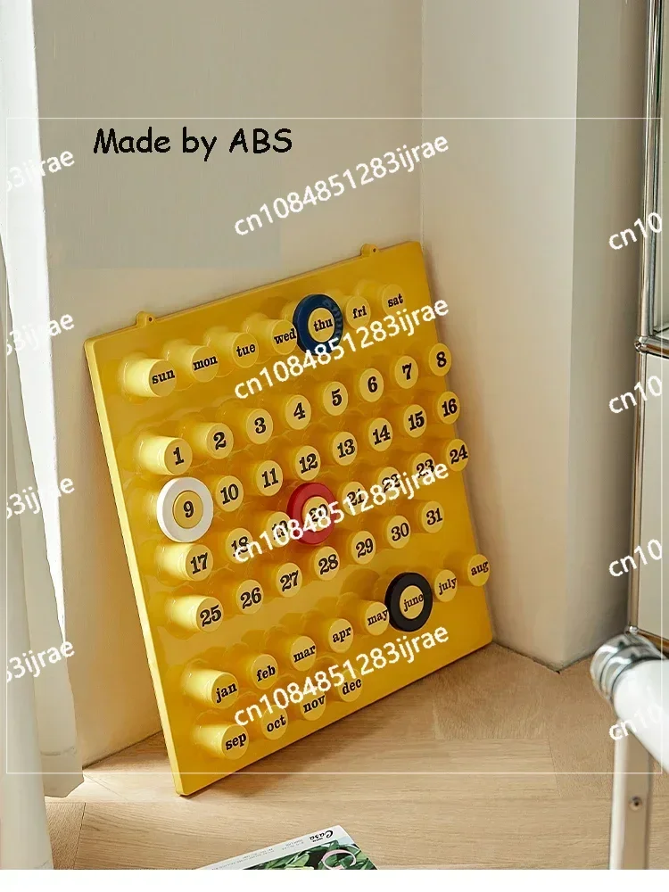 Ring Desk Calendar Colorful Wall ABS Plastic INS Creative Medieval Vintage A Date Button Thin Calendar