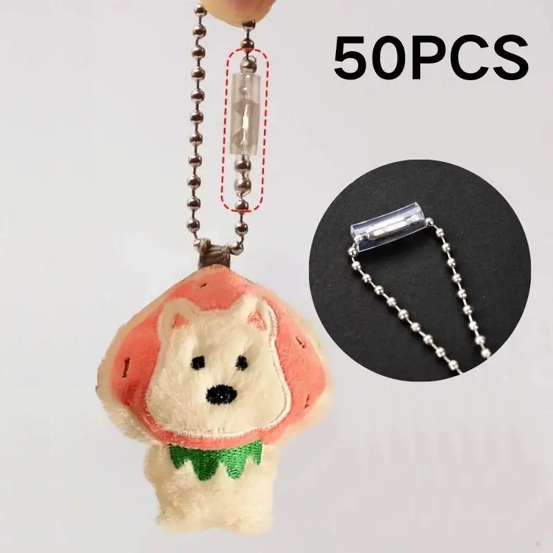 

50Pcs Acrylic Bead Chain Anti-lost Cover Pendant Chain Protective Cover Prevent Bag Ornament Anti-lost Cover DIY Accessories