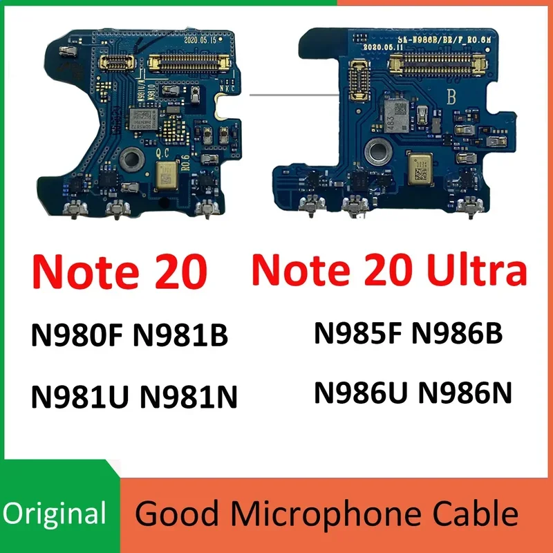 For Samsung Galaxy Note 20 Ultra 4G 5G N981U N980F N985F N986U N986N Mic Microphone Board Flex Cable Noise Reduction Repair Part