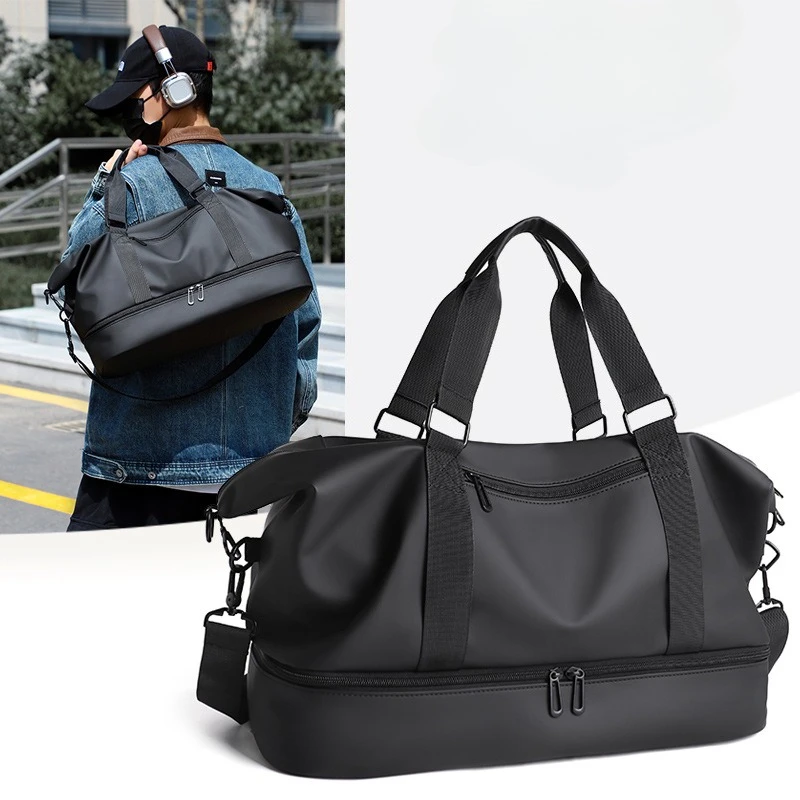 

New Stylish Sports Fitness Bag - Men's Dry and Wet Separated Luggage Bag, Large Capacity, Short-distance Hand-held Travel Bag