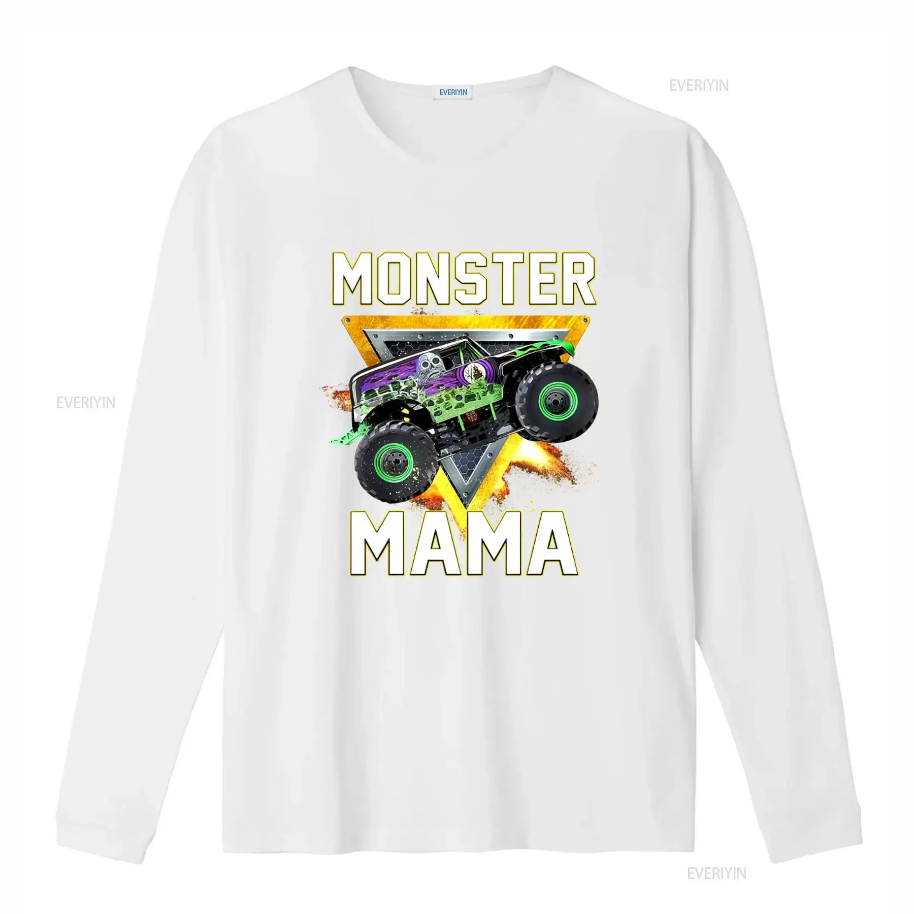 Monster Truck Mama T Shirt Design Perfect for Lovers Stylish and Comfortable vintage Washed graphic Casual homme Versatile view 4