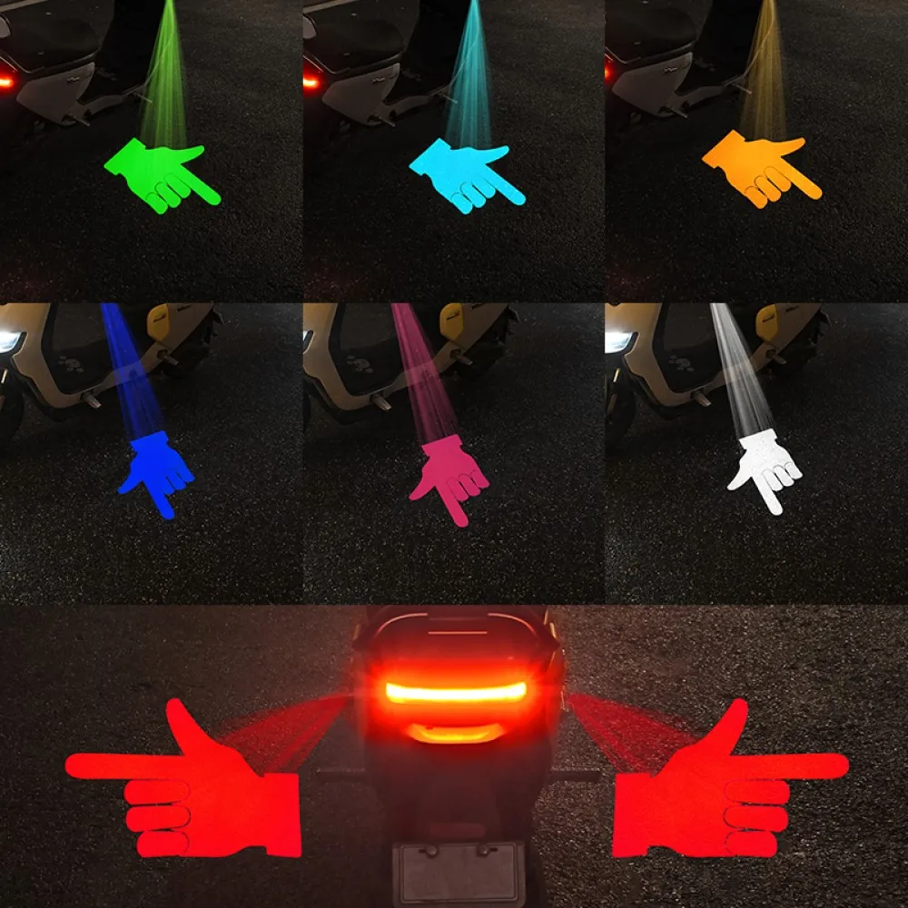 

Motorcycle Finger Welcome Light, 6Color Lights Choice Projection Lamp, Motorcycle Electric Scooter Modification Decorative Ligh