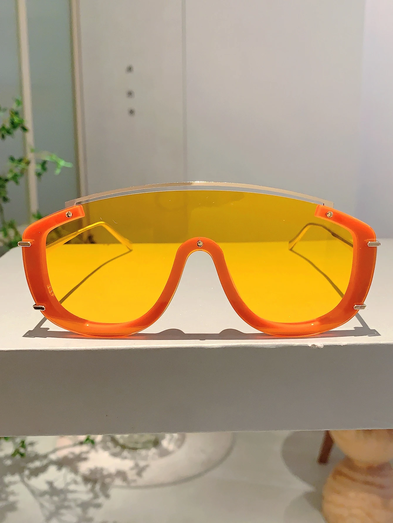KAMMPT Mode Leopard Frauen Sonnenbrille Stilvolle Farbverlauf Outdoor Sport Shades Luxus Metall Design Oversize Männer Sonnenbrille – Detail 7