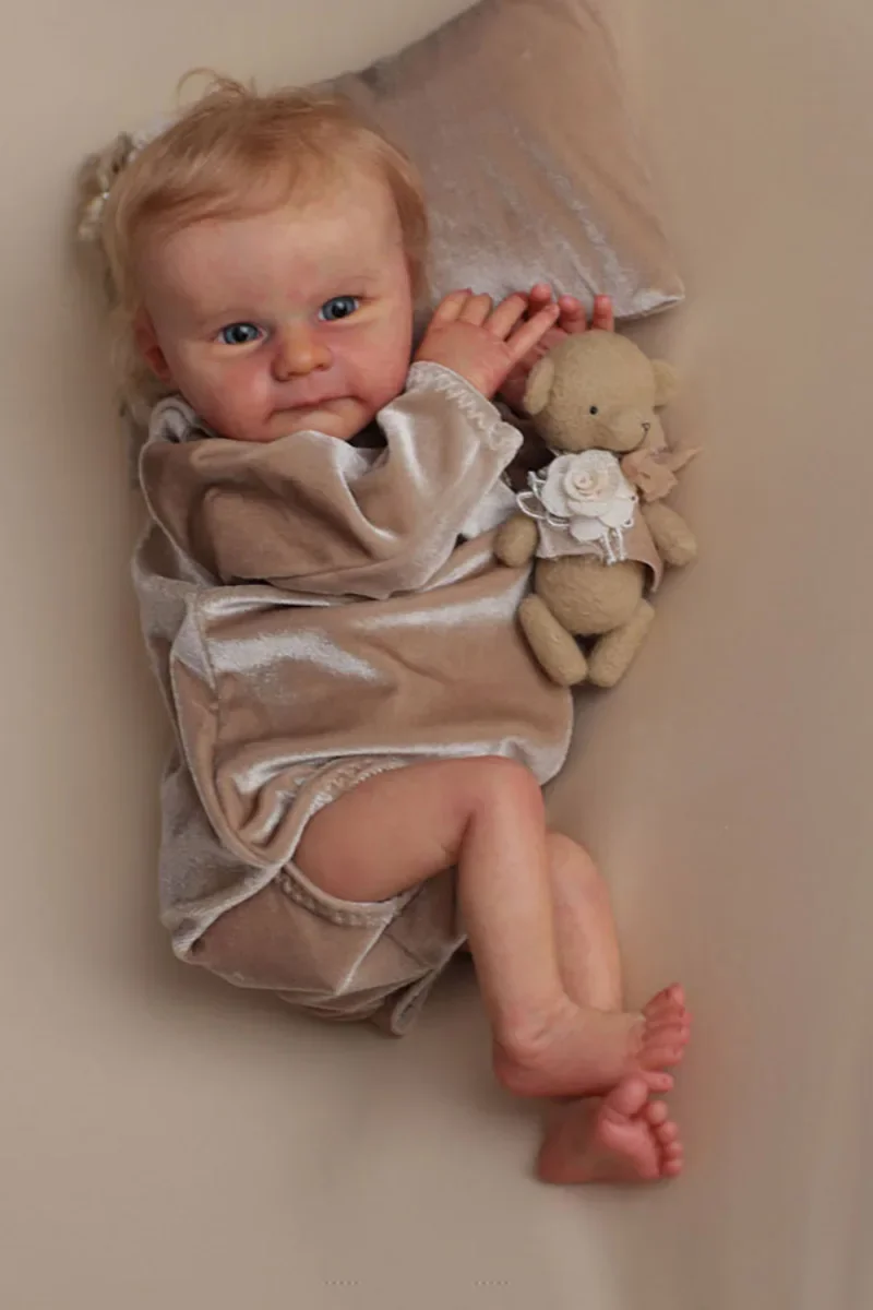 New Arrival Ayla Reborn Doll Kit 18Inch Unfinished Unpainted Blank DIY Doll Parts Cloth Body Random eyes Collectible Art Doll