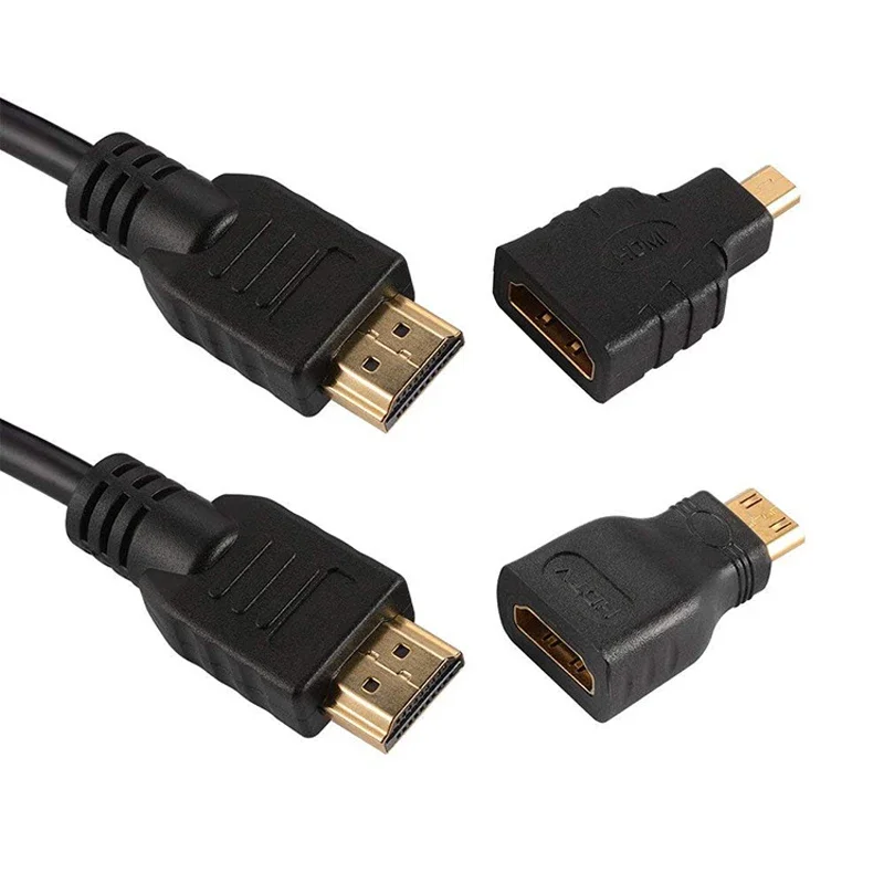 1080P Mini HDMI-Compatible to HDMI-Compatible Cable for Portable Monitor Connection with Laptop, PC, TV BOX, PS5, XBOX One