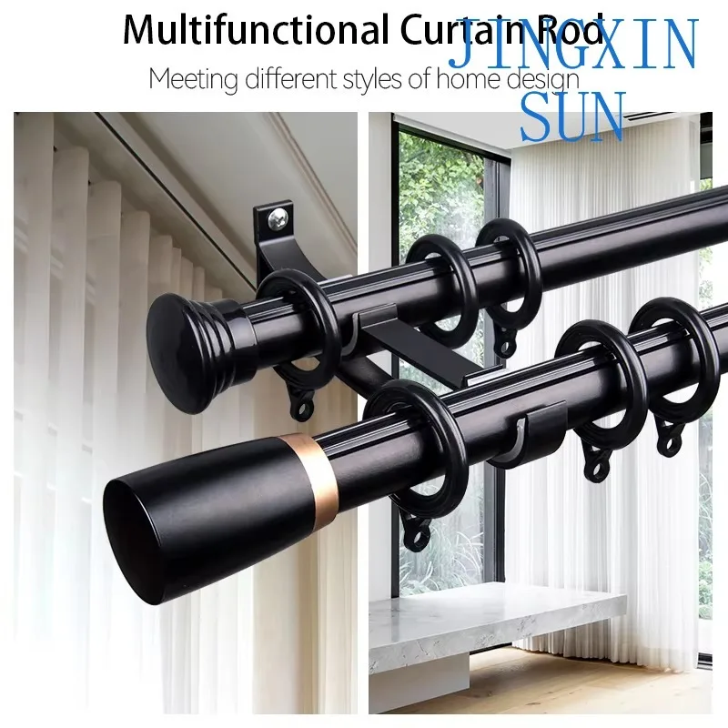 Curtain rod set Simple style European aluminum curtain track Roman sunshade rail Roman rod Modern home decoration