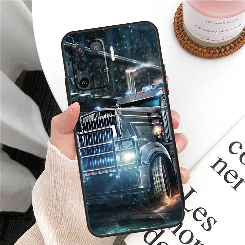 Caminhão pesado caso do carro para oppo a74 a94 a54 a15 a3s a5s a1k a52 a72 a83 a91 a93 a53s a5 a9 a31 a53 capa