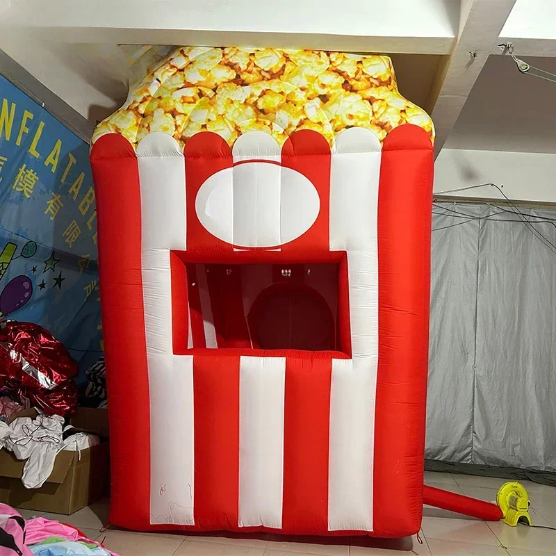 For Factory Custom Red And White Inflatable Popcorn Tent Carnival Inflatable Booth Tent For Sale