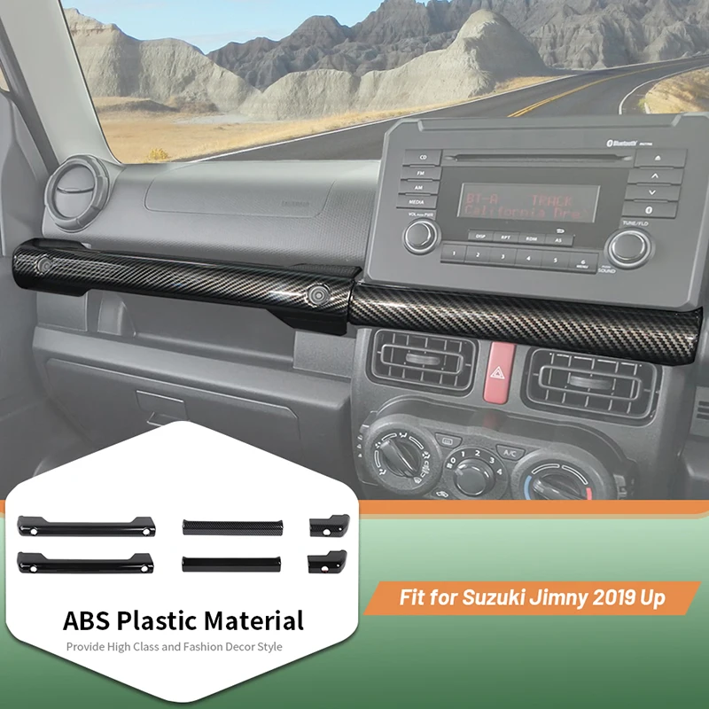 

Car RHD Co-Pilot Grab Handle Decoration Center Console Dash Panel For Suzuki Jimny JB64 JB74 2019 Up Interior ABS Accessories