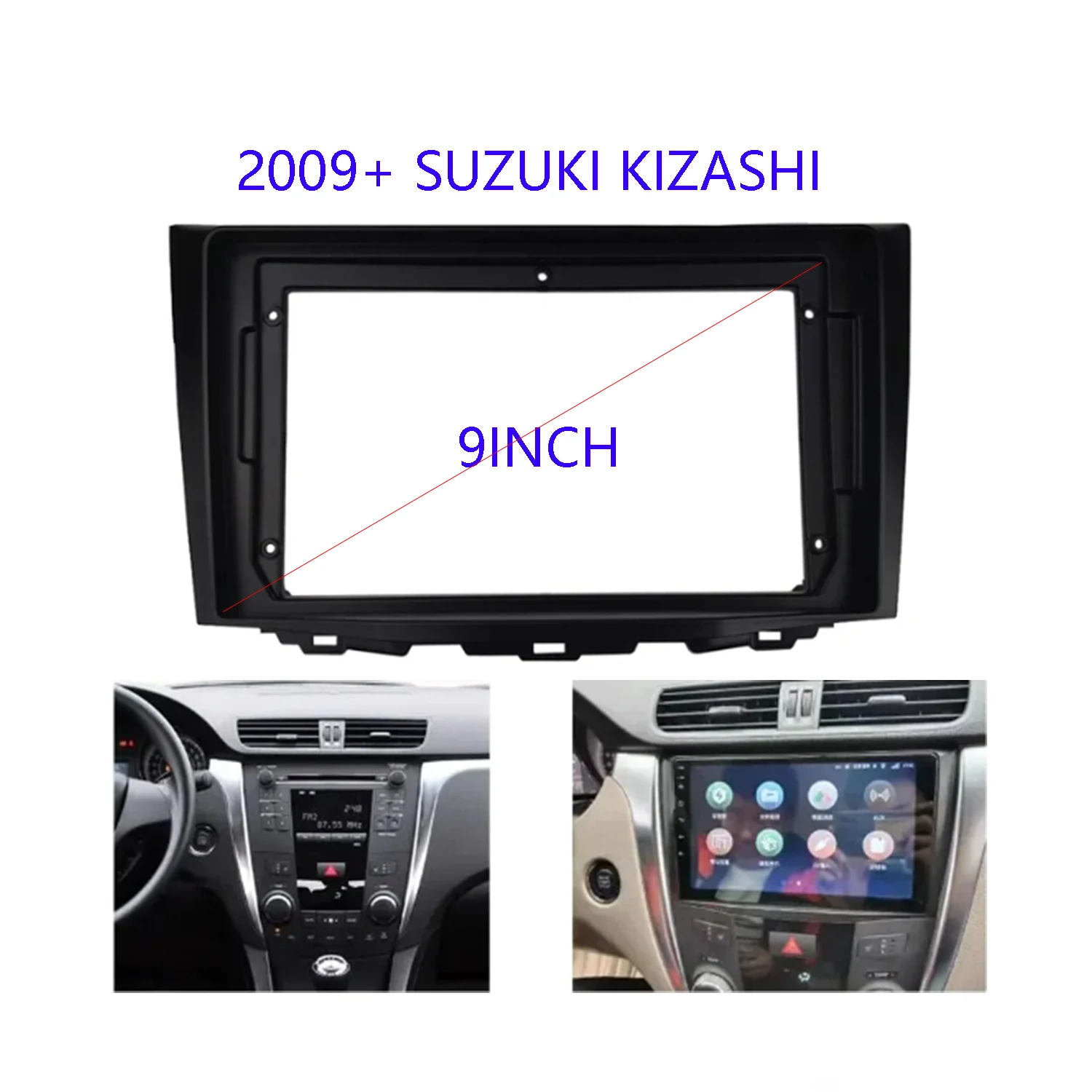 

9 Inch Car Radio Fascia For SUZUKI Kizashi 2009+ DVD Frame Facias Audio Fitting Adapter Dashboard Trim Kit