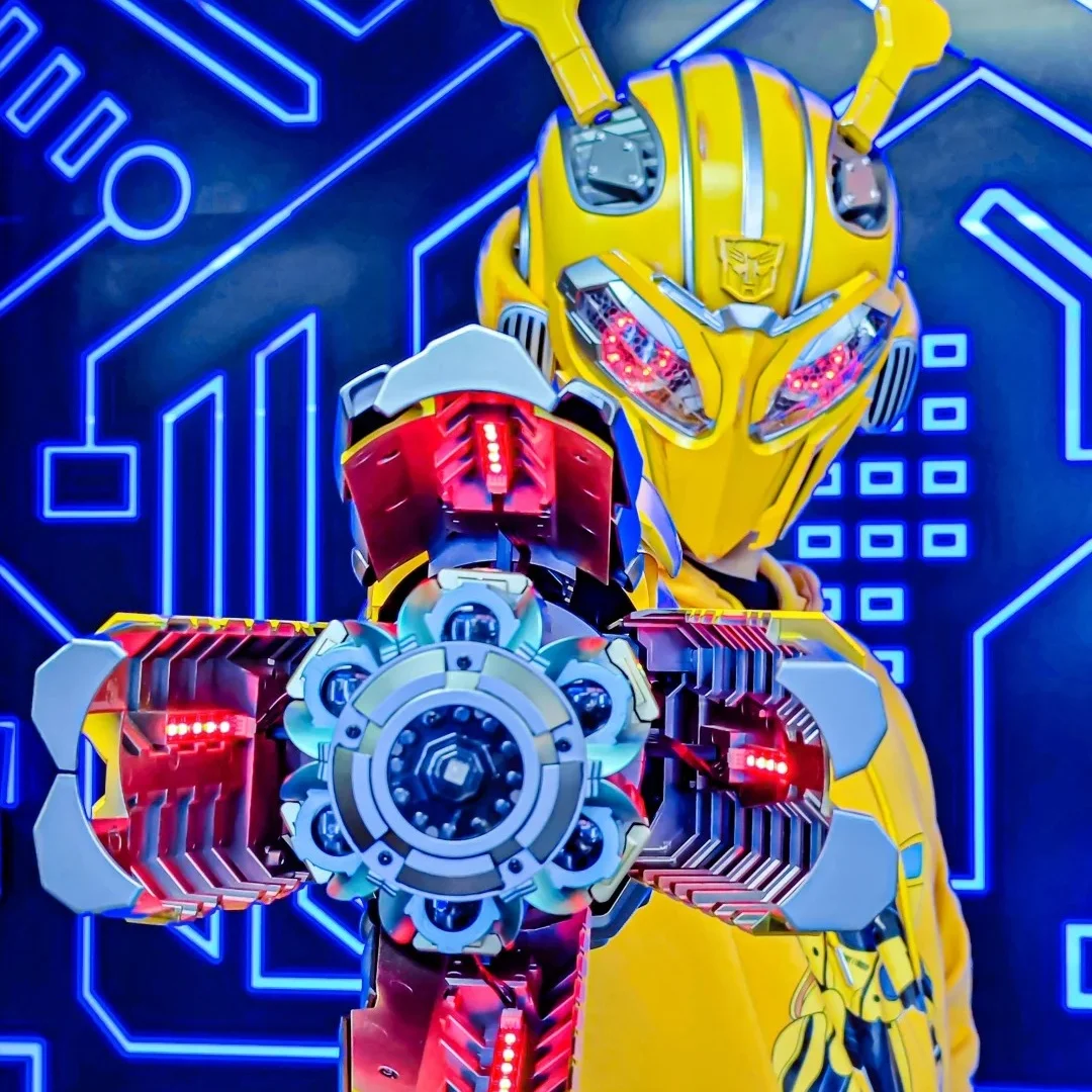 Neue KBGO × Killerbody Transformers Bumblebee Tragbare Handkanone Sprachsteuerung Jungen Cooles Cosplay Halloween Weihnachten Kindergeschenk