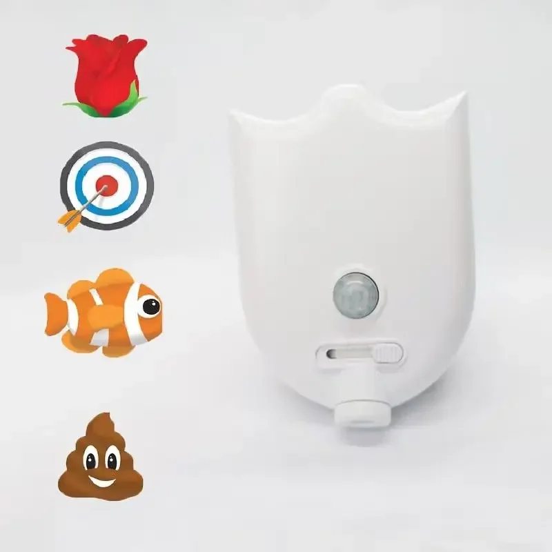 Motion Sensor LED Backlight Toilet Projection Lamp Creative Toilet Mini Night Lamp Toilet Bowl Seat Sensor Lighting Lamp