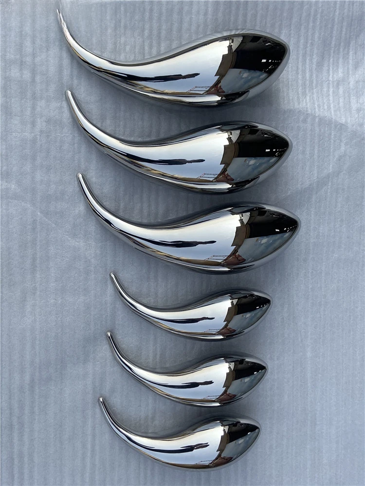 Stainless steel small fish sculpture custom metal floor ornament landscape fish group animal decoration