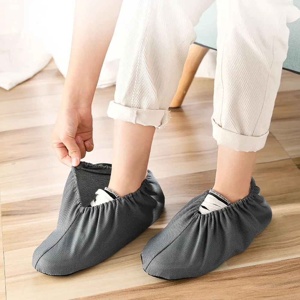 Household Non-slip Shoe Covers for Shoes Dust Proof Reusable Rain Boots Cover Men Women Indoor Washable Overshoes Accessories image 6