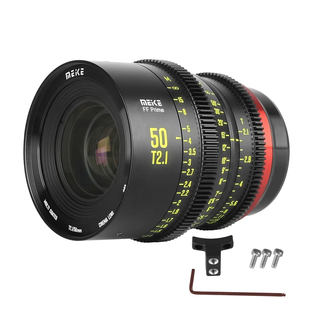 Meike MK-50mm T2.1 Full Frame Prime Cine Lens For Sony-E Canon-EF/RF Panasonic-L Professional Camera-PL