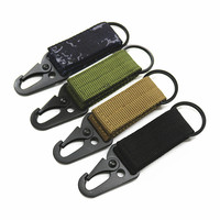 Camping Hiking Tactical Nylon Molle Key Buckle Belt Multi-functional Metal Hanging Carabiner